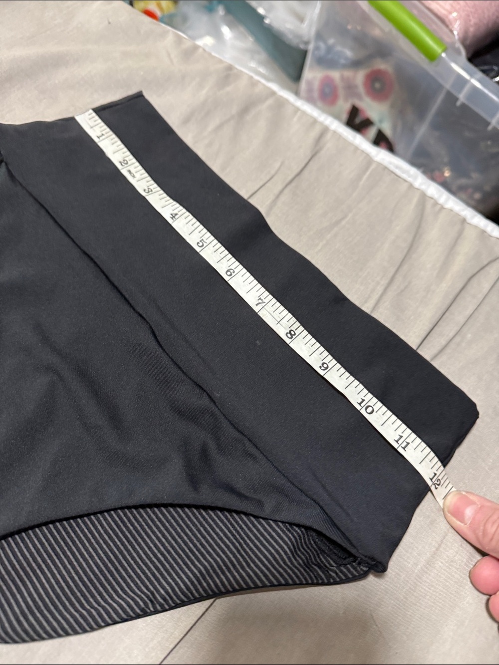 Acacia Black High Rise Fold Over Bikini Bottoms Size M - Picture 8 of 9